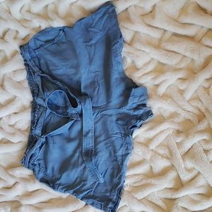 Lauren Conrad light blue shorts. XL, stretch waist with pockets